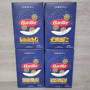 Barilla Snowfall Snowflake Shaped Pasta Limited Edition Holiday 12 oz Lot of 4